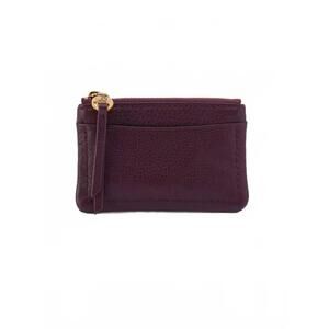 NEW HOBO women's lumen card case in ruby wine